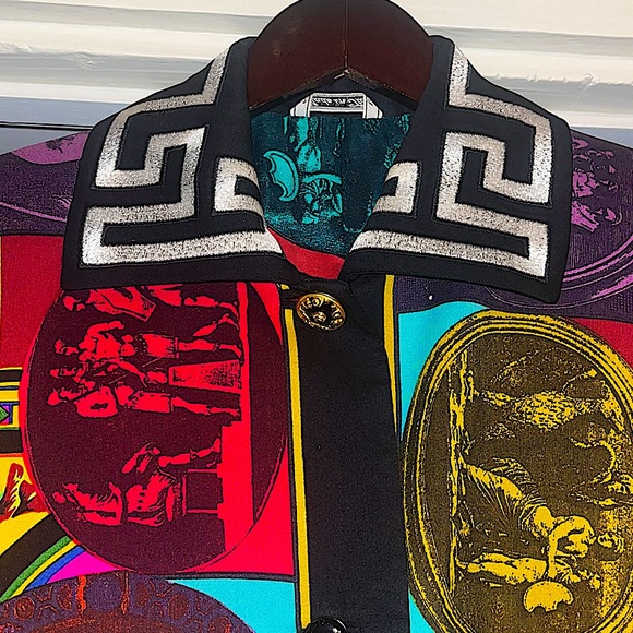 Authentic Vintage Gianni Versace Archive Silk Blend Roman Mythology Suit Set - Picture 2 of 14